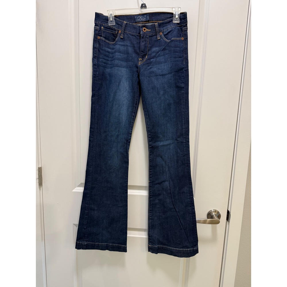Lucky Brand Brooke Flare Jeans Dark Wash‎ Mid Rise Denim Womens Size 6/28
